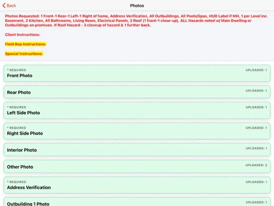 Capturas de tela do NIIS Field Rep Services iPad 