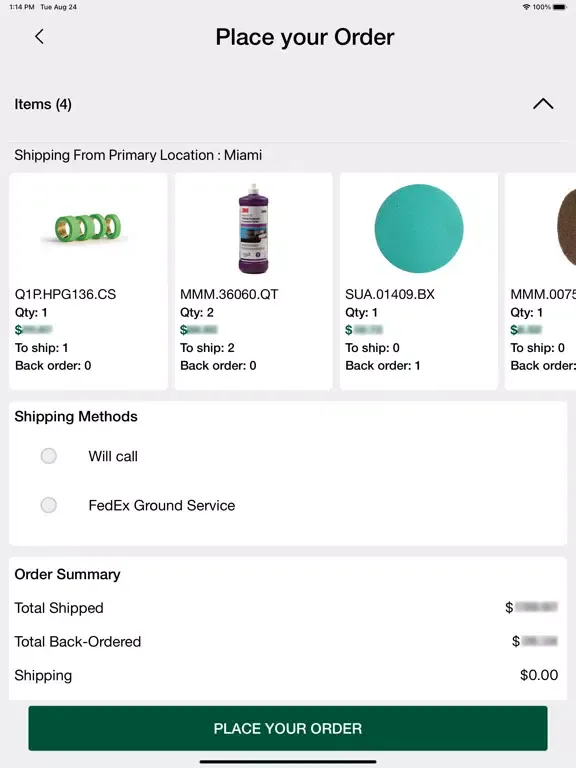 National Oak Distributors iPad 应用截图