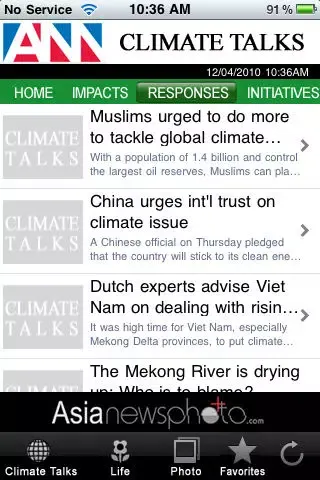 Screenshot di Asia News