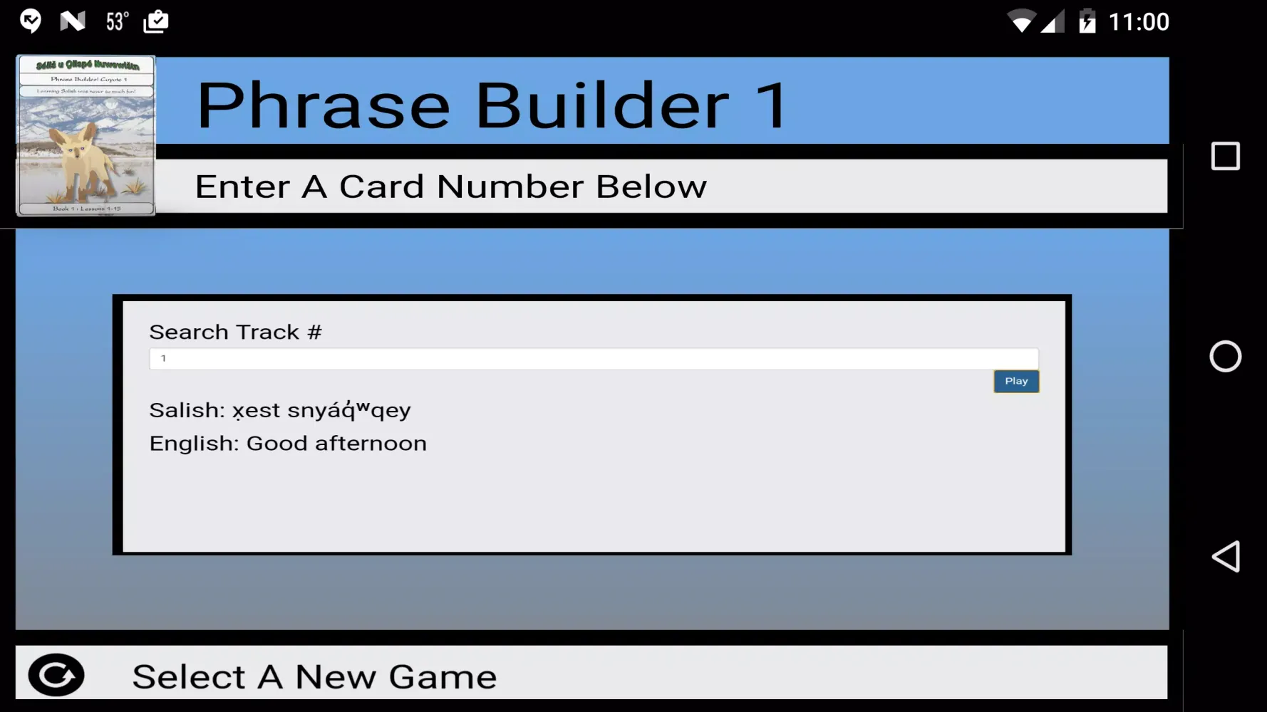 Capturas de pantalla de Salish Phrase Builder