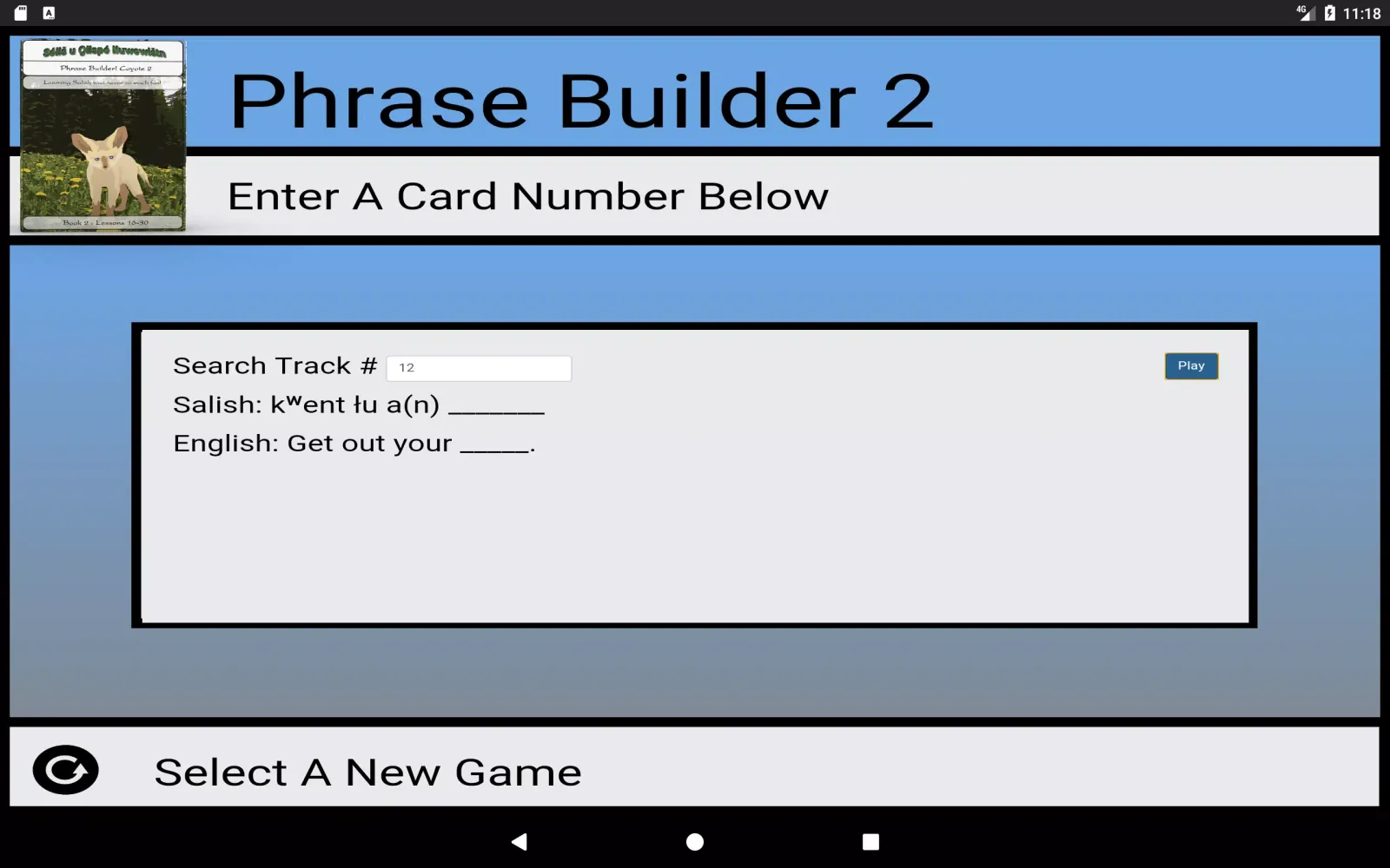 Capturas de pantalla de Salish Phrase Builder