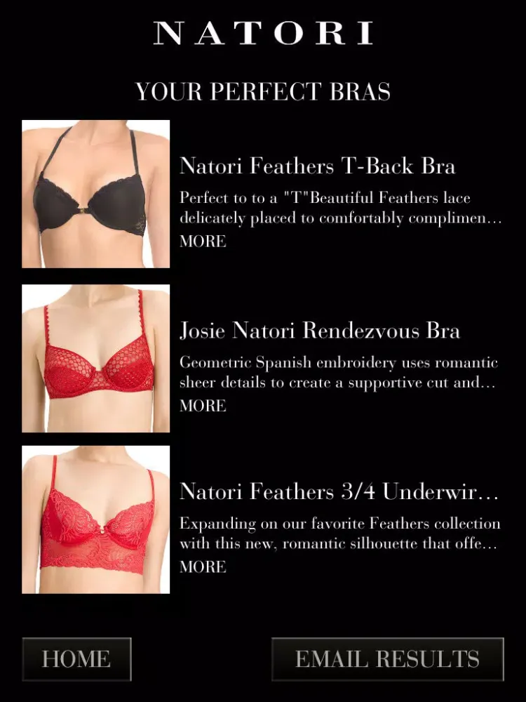 ภาพหน้าจอของ Natori: Find Your Perfect Bra iPad 