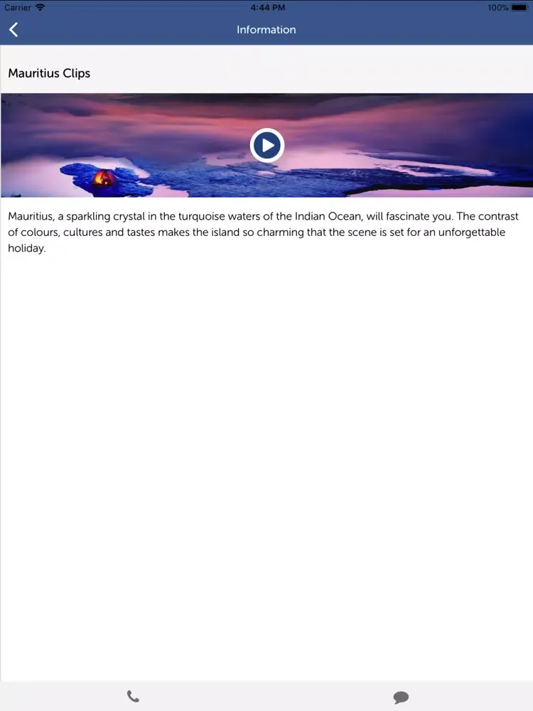 Ảnh chụp màn hình của Go Mauritius iPad 