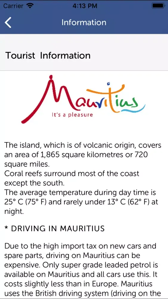 Ảnh chụp màn hình của Go Mauritius
