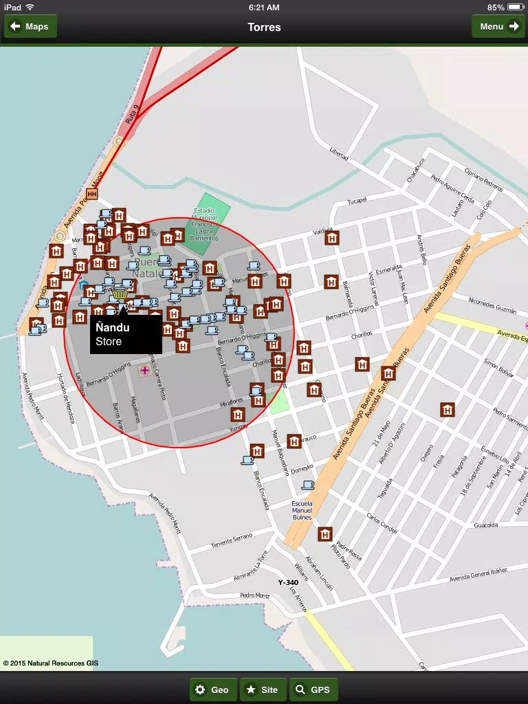 Torres del Paine Park Map iPad 应用截图
