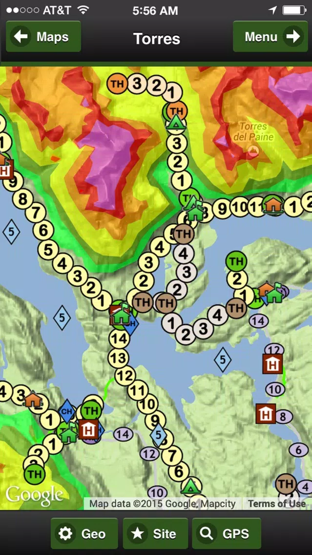 Torres del Paine Park Map应用截图