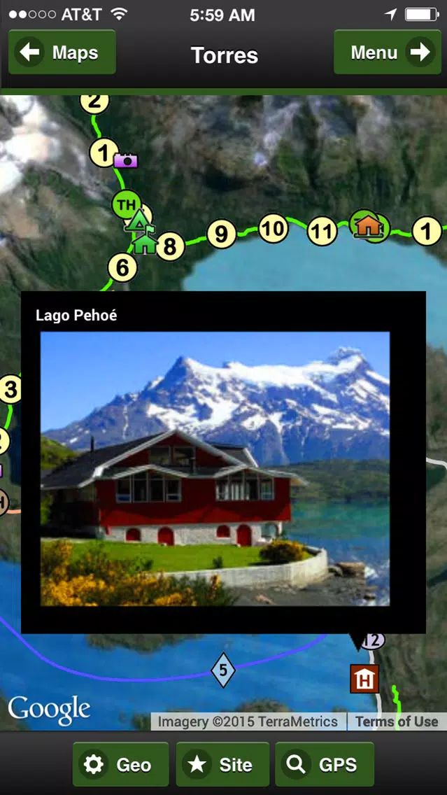 Torres del Paine Park Map应用截图