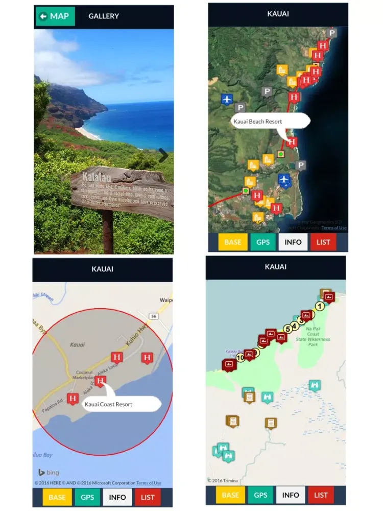 Tangkapan layar Kauai and Kalalau Map iPad 