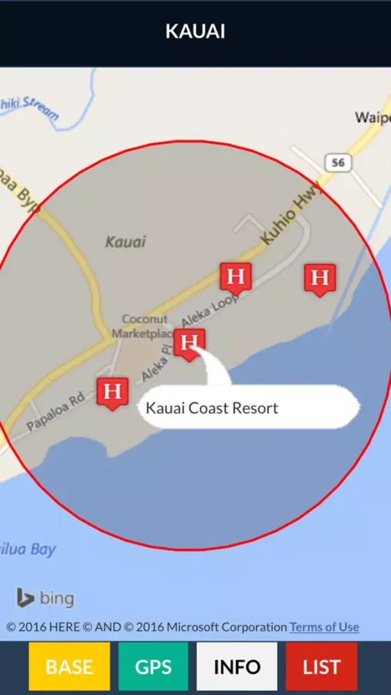 Tangkapan layar Kauai and Kalalau Map