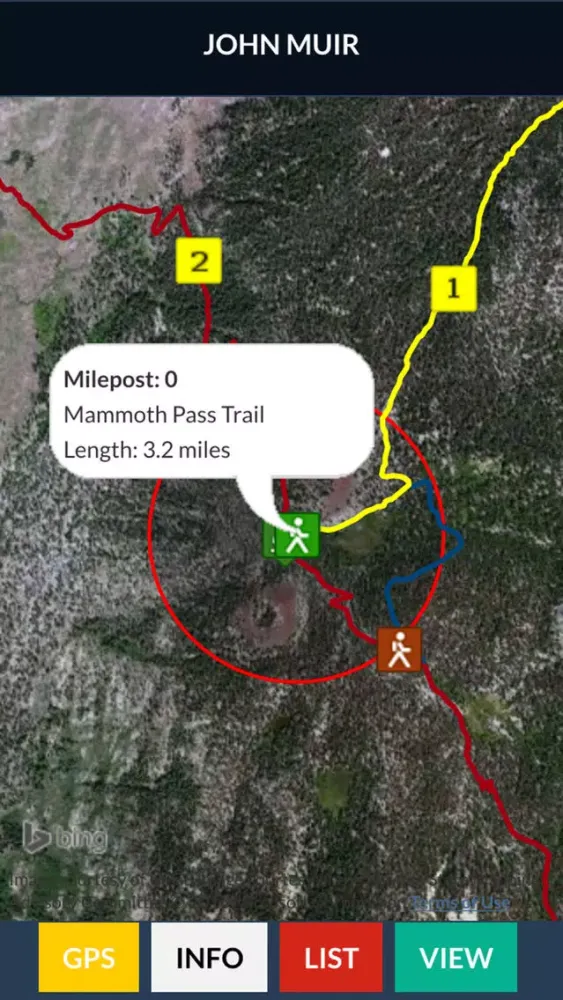 John Muir Trail Map Offline Screenshots