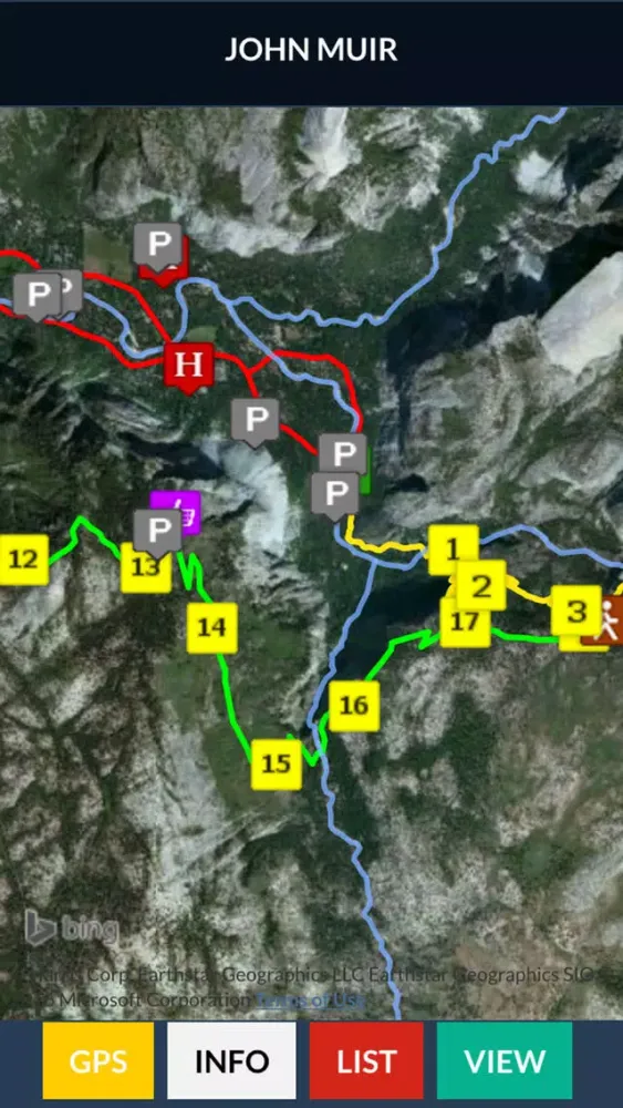 John Muir Trail Map Offline Screenshots