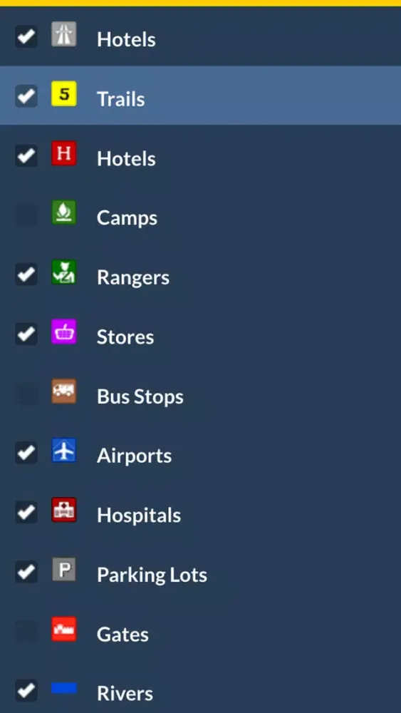 John Muir Trail Map Offline Screenshots