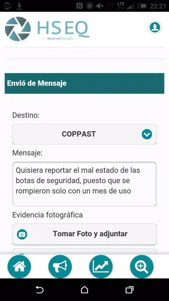 Capturas de tela do HSEQ Nueva Visión