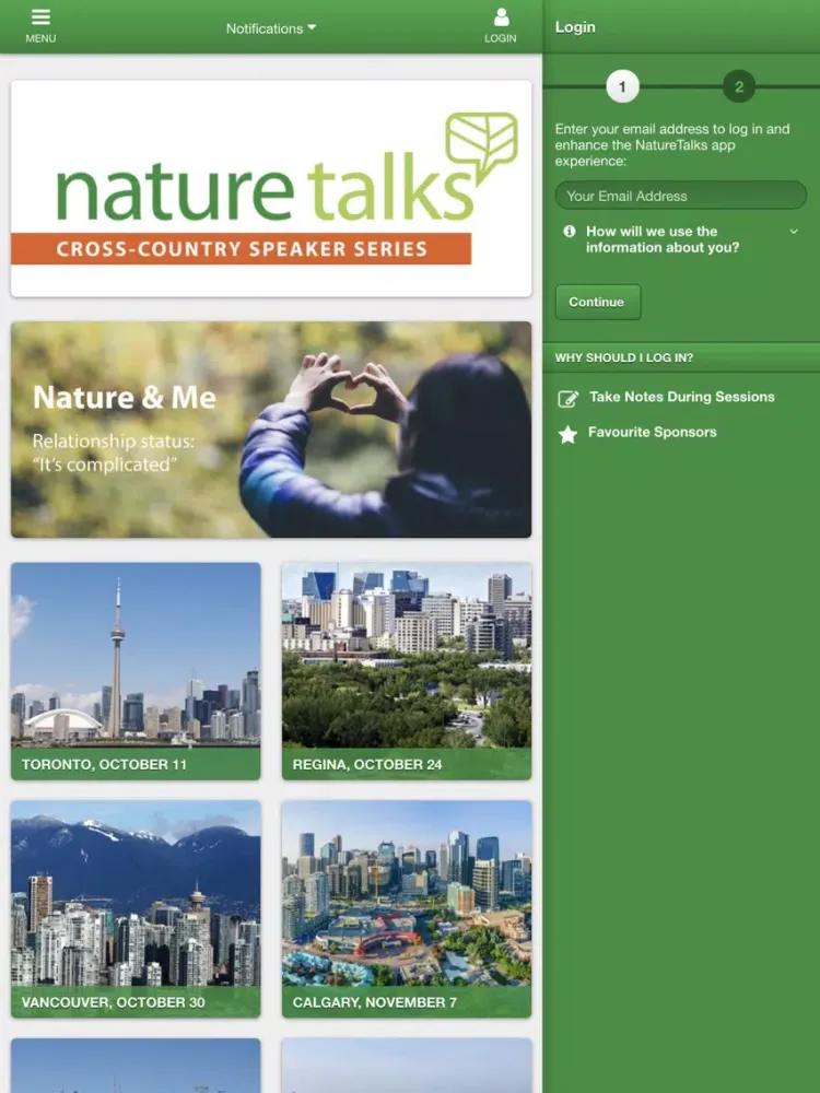 NatureTalks iPad  Screenshots