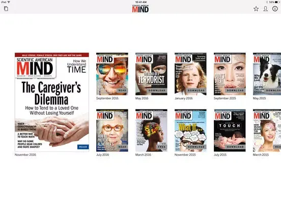 ภาพหน้าจอของ Scientific American Mind iPad 