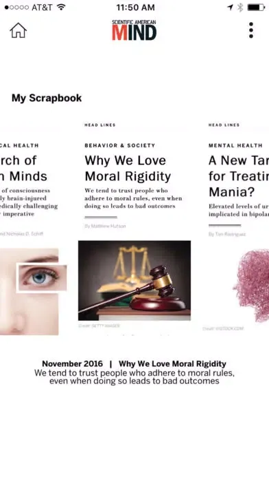ภาพหน้าจอของ Scientific American Mind