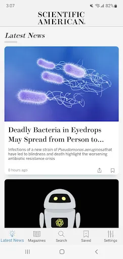 Captures d'écran de Scientific American