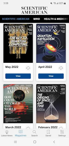 Captures d'écran de Scientific American