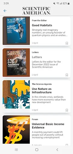 Captures d'écran de Scientific American