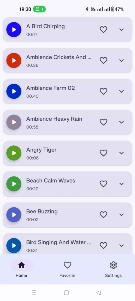 Screenshot di Nature Sound Ringtones