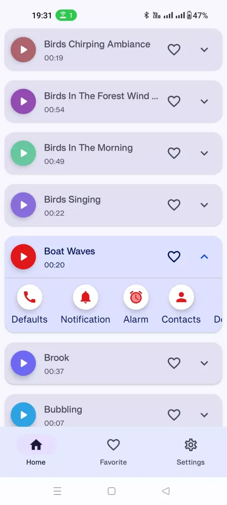 Screenshot di Nature Sound Ringtones
