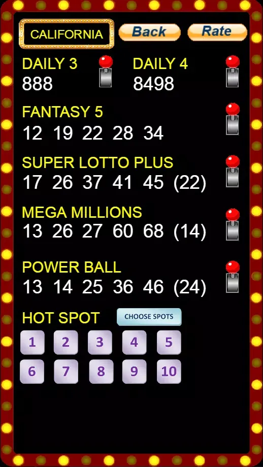 Lotto Number Generator Screenshots