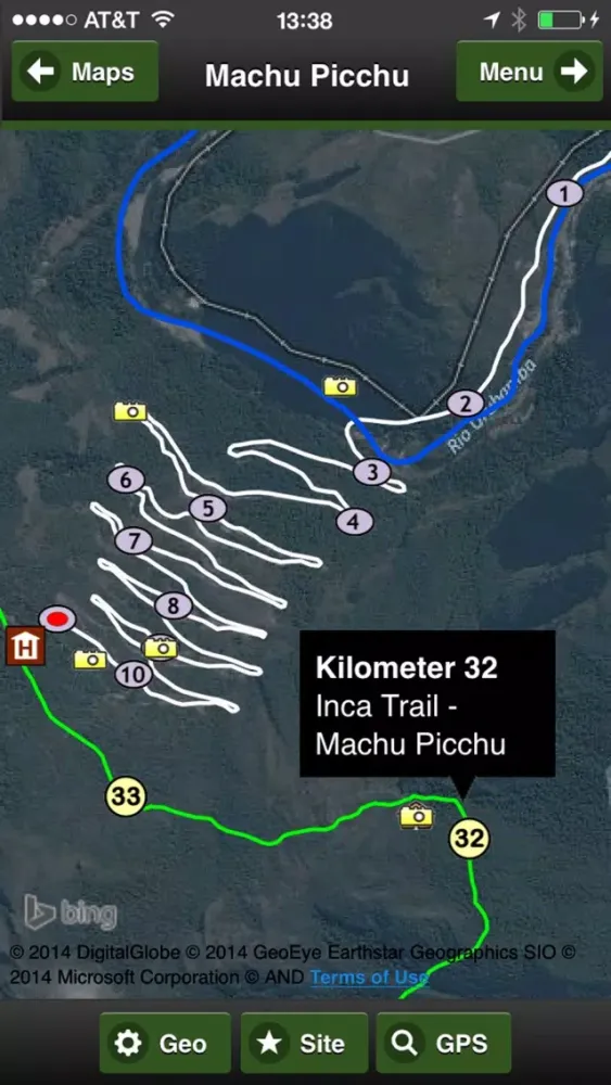 Machu Picchu trail map offline应用截图