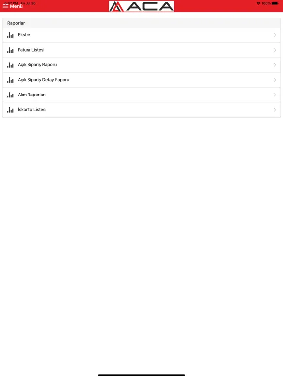 Aca B2B iPad  سکرین شاٹس