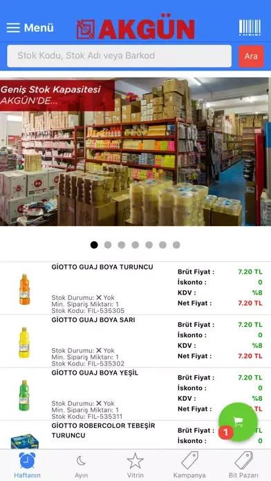 Zrzuty ekranu Akgün B2B