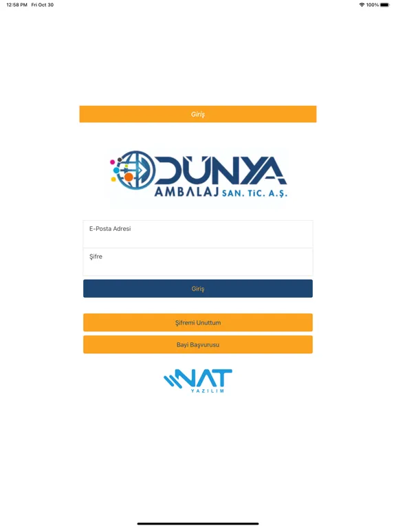 Dünya Ambalaj B2B iPad  Screenshots