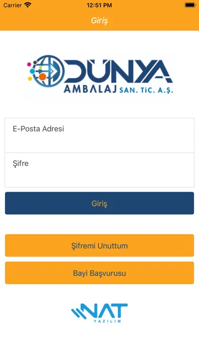 Dünya Ambalaj B2B Screenshots