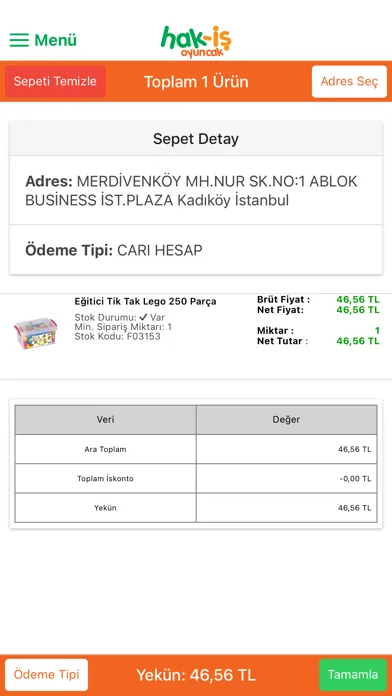 Zrzuty ekranu Hak-İş B2B