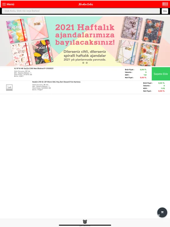 Keskin Color B2B iPad  Ekran Görüntüleri