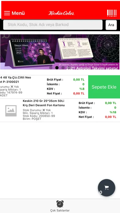 Keskin Color B2B Ekran Görüntüleri