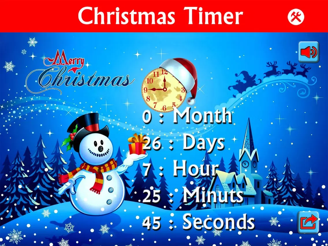 Скриншоты 2016 Christmas Clock Countdown Timer-Snow Globe Xmas day counter iPad 