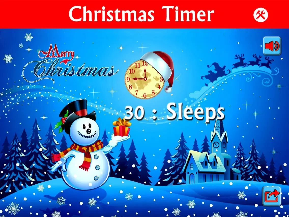 Скриншоты 2016 Christmas Clock Countdown Timer-Snow Globe Xmas day counter iPad 