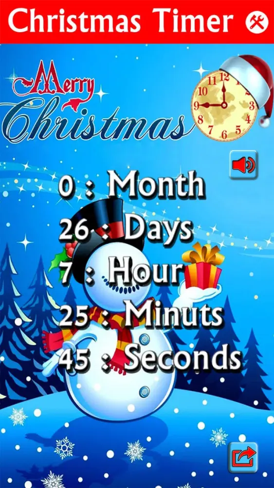 Скриншоты 2016 Christmas Clock Countdown Timer-Snow Globe Xmas day counter