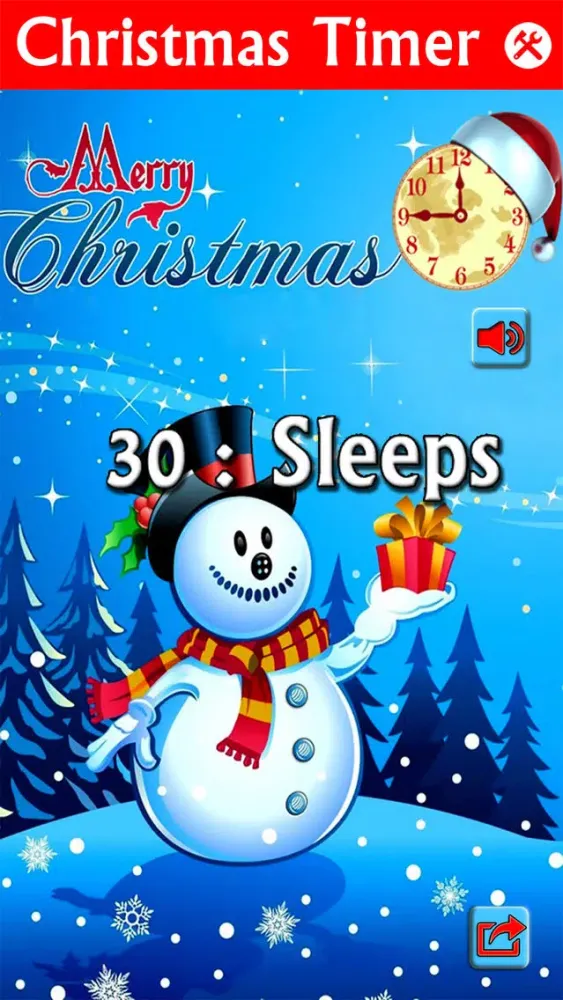 Скриншоты 2016 Christmas Clock Countdown Timer-Snow Globe Xmas day counter
