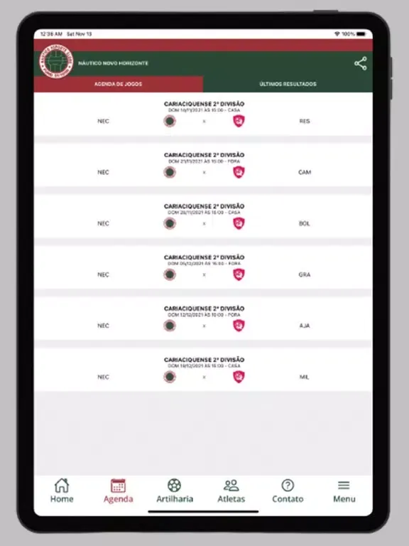 Náutico Novo Horizonte iPad 應用截圖