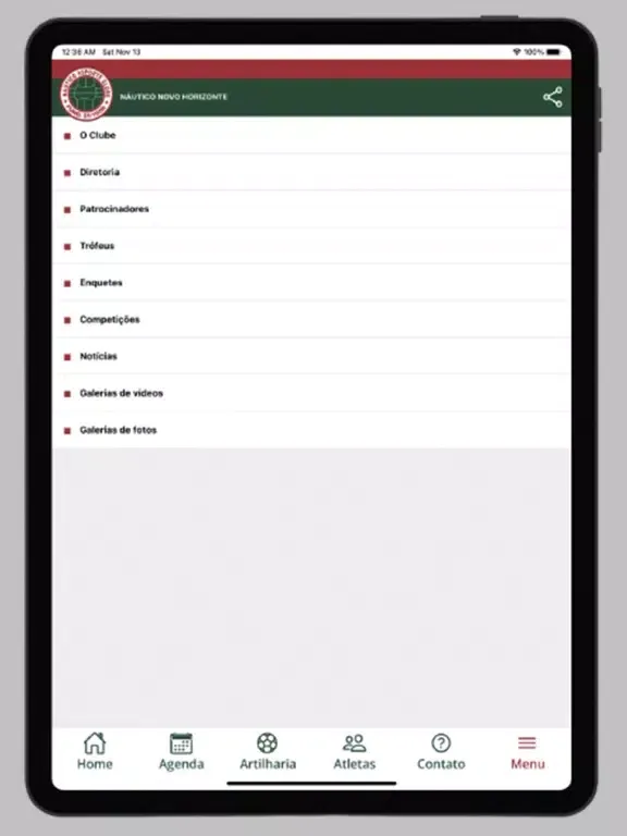 Náutico Novo Horizonte iPad 應用截圖