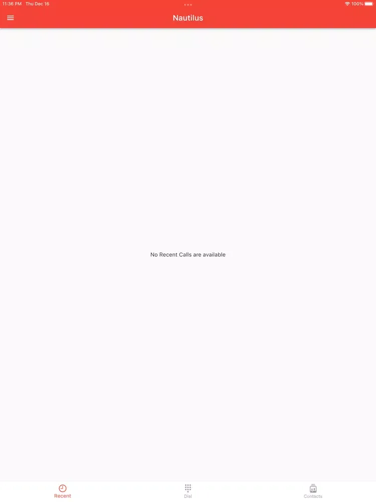 Screenshot di Nautilus Phone iPad 