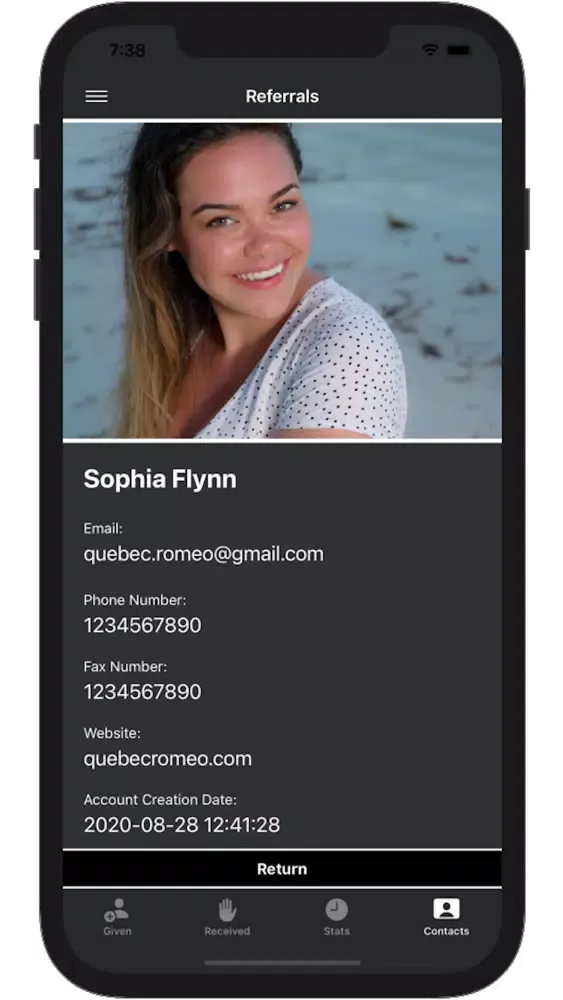 Capturas de tela do Referral Network