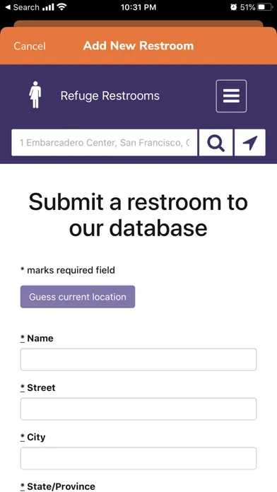 Loo Locator Screenshots
