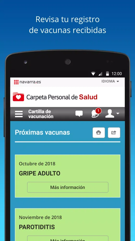 Carpeta Personal de Salud Screenshots