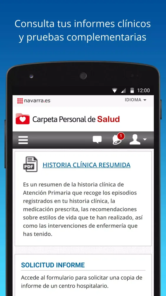 Carpeta Personal de Salud Screenshots