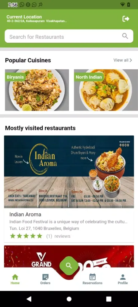 Tangkapan skrin Nav Eats