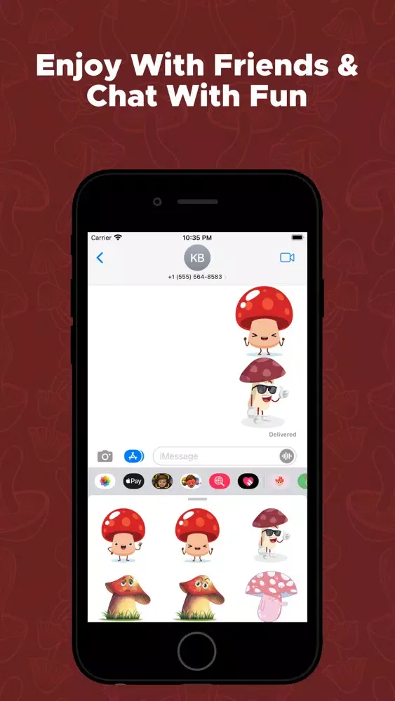 Funny Mushrooms Stickers 스크린샷