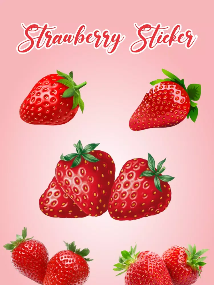 Ảnh chụp màn hình của Lovely Strawberry Stickers iPad 