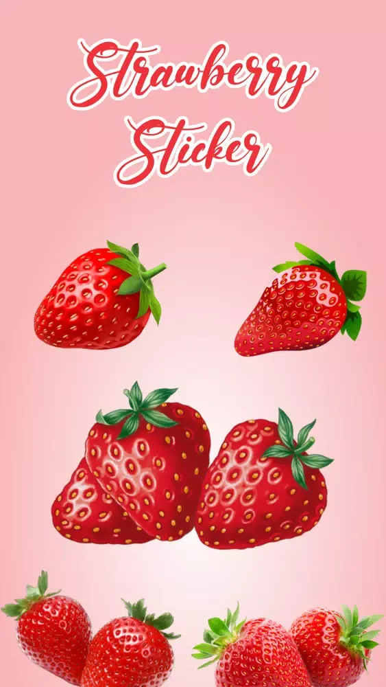 Ảnh chụp màn hình của Lovely Strawberry Stickers