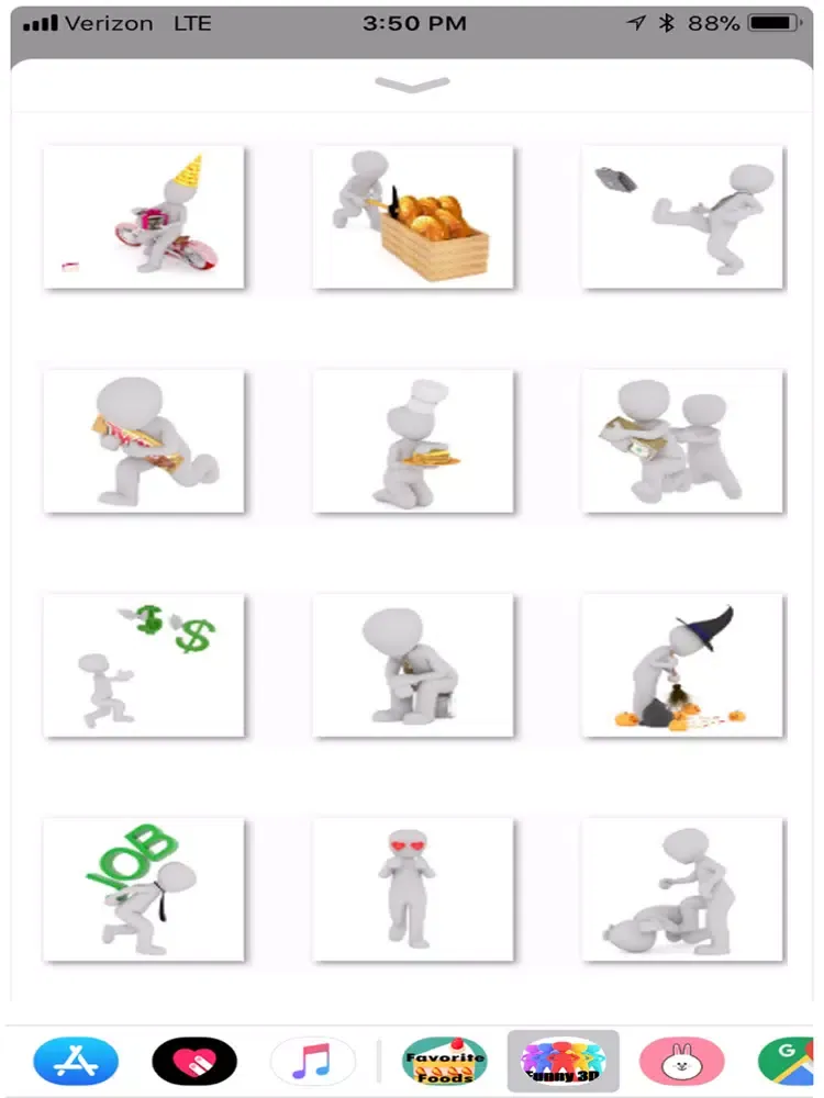 Funny 3D Man Stickers iPad 应用截图